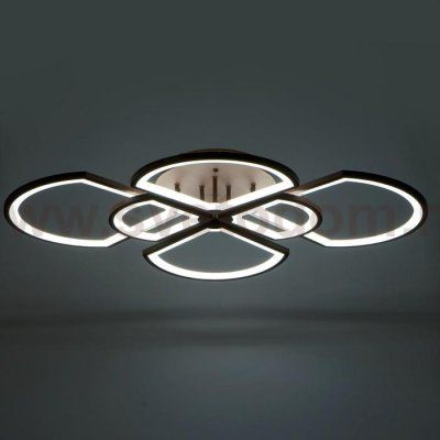 Люстра с ПДУ 671126/6 LED 216Вт диммер 3 режима 3000-6000К кофе 93х69х11 см