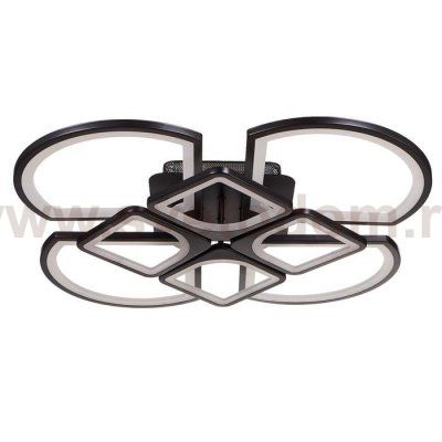 Люстра с ПДУ 671127/8 LED 240Вт диммер 3 режима 3000-6000К черный 70х70х14 см