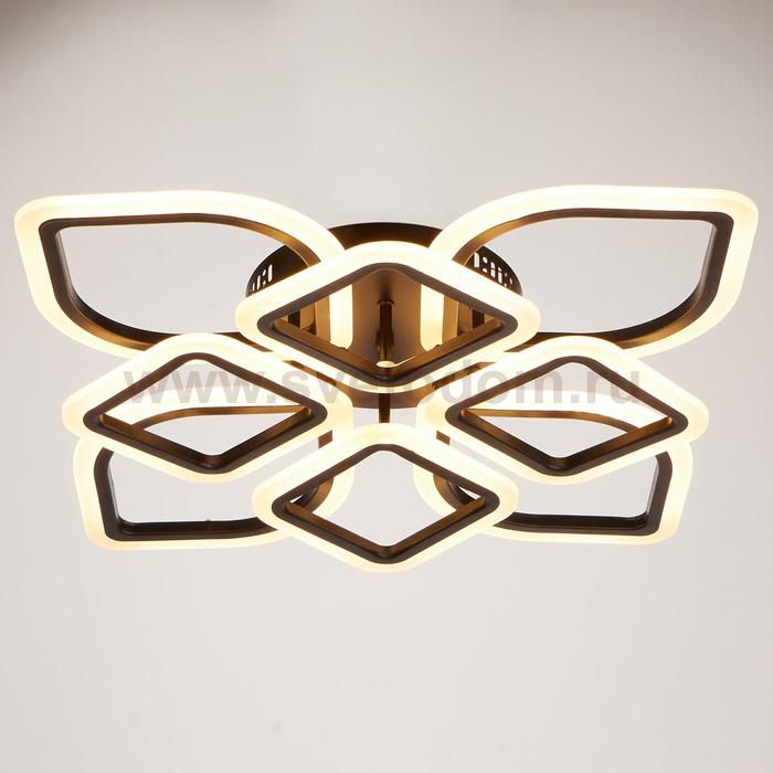 Люстра с ПДУ 671136/8 LED 160Вт диммер 3 режима 3000-6000К черный 51х51х13 см