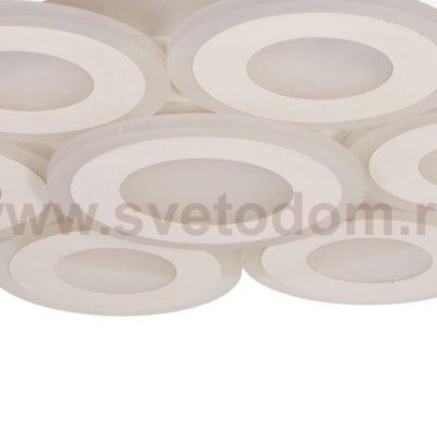 Люстра с ПДУ 671137/6 LED 204Вт диммер 3 режима 3000-6000К белый 50х50х6,5 см