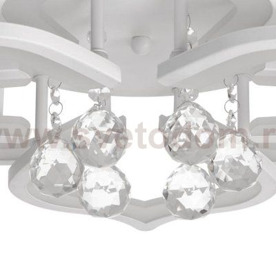 Люстра с ПДУ 671141/6 LED 170Вт диммер 3 режима 3000-6000К белый 51х51х20 см