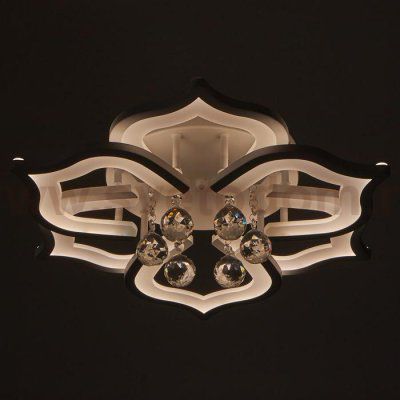 Люстра с ПДУ 671141/6 LED 170Вт диммер 3 режима 3000-6000К белый 51х51х20 см