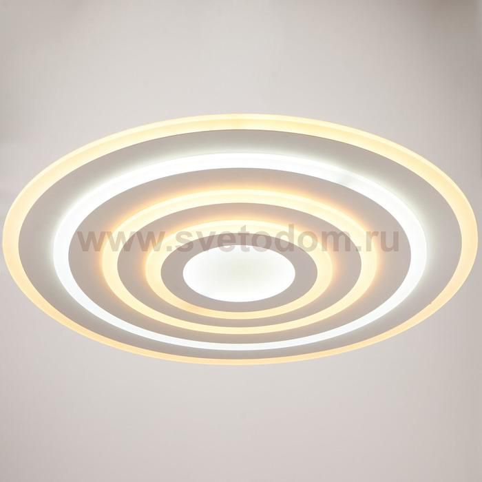 Светильник с ПДУ 671145/1 LED 230Вт диммер 3 режима 3000-6000К белый 80х80х5 см