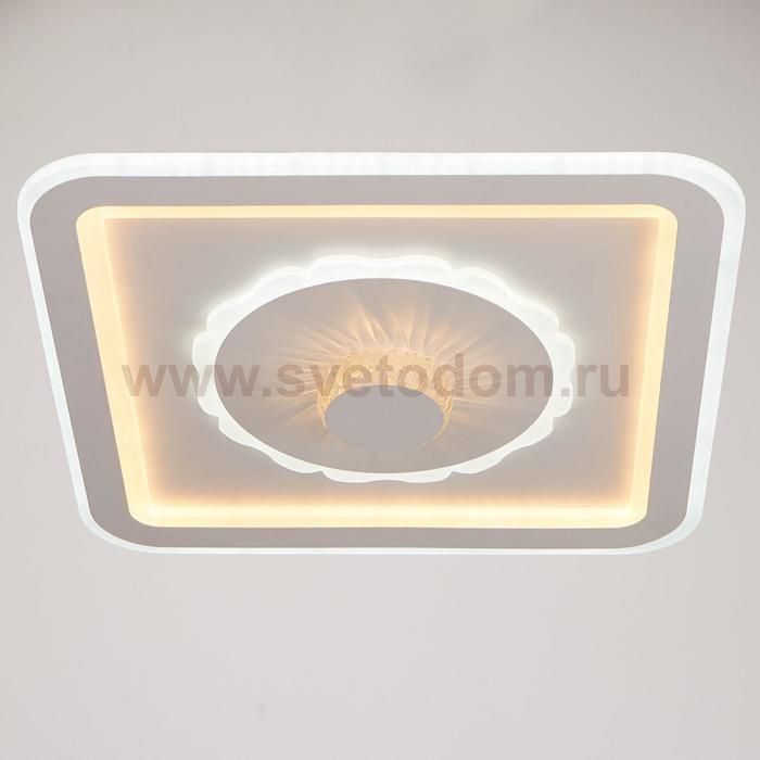 Светильник с ПДУ 671147/1 LED 150Вт диммер 3 режима 3000-6000К белый 48х48х8 см