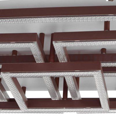 Люстра с ПДУ 671149/5 LED 112Вт диммер 3 режима 3000-6000К кофе 55х55х13,5 см