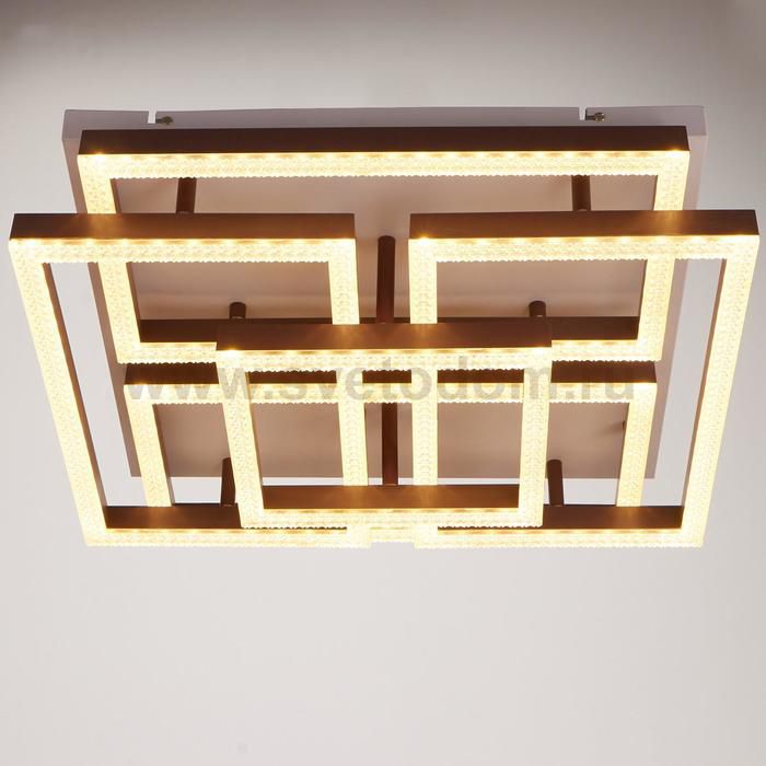 Люстра с ПДУ 671149/5 LED 112Вт диммер 3 режима 3000-6000К кофе 55х55х13,5 см