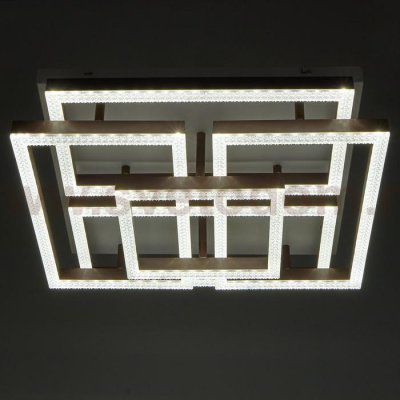 Люстра с ПДУ 671149/5 LED 112Вт диммер 3 режима 3000-6000К кофе 55х55х13,5 см