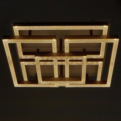 Люстра с ПДУ 671149/5 LED 112Вт диммер 3 режима 3000-6000К кофе 55х55х13,5 см