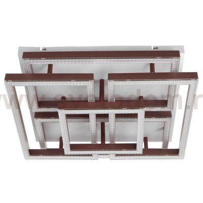 Люстра с ПДУ 671149/5 LED 112Вт диммер 3 режима 3000-6000К кофе 55х55х13,5 см