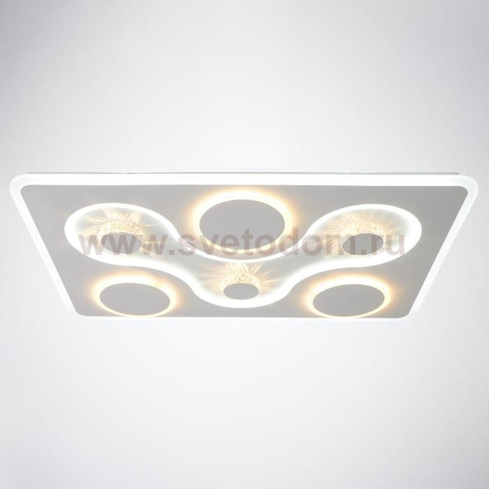 Люстра с ПДУ 671150/1 LED 252Вт диммер 3 режима 3000-6000К белый 90х80х8,5 см