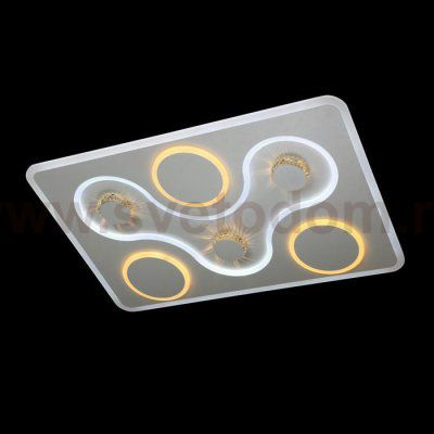 Люстра с ПДУ 671150/1 LED 252Вт диммер 3 режима 3000-6000К белый 90х80х8,5 см