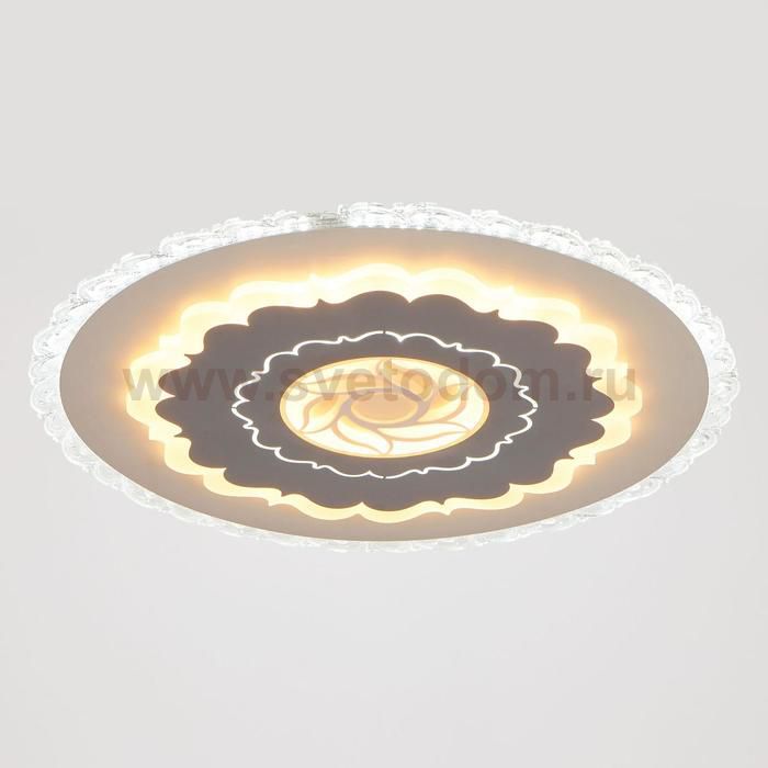 Люстра с ПДУ 671152/1 LED 144Вт диммер 3 режима 3000-6000К белый 50х50х6 см