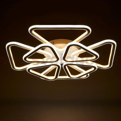 Люстра с ПДУ 671153/8 LED 240Вт диммер 3 режима 3000-6000К белый 65х65х10 см