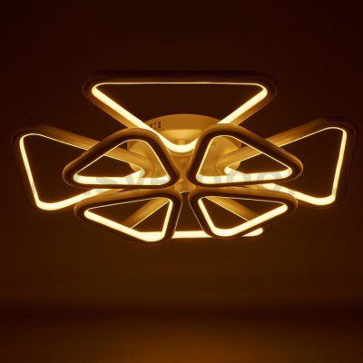 Люстра с ПДУ 671153/8 LED 240Вт диммер 3 режима 3000-6000К белый 65х65х10 см