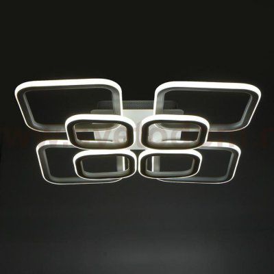 Люстра с ПДУ 671154/8 LED 232Вт диммер 3 режима 3000-6000К белый 60х60х13 см