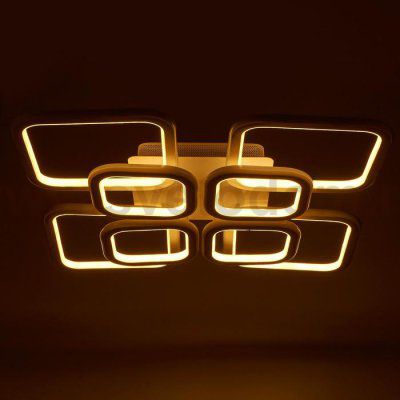 Люстра с ПДУ 671154/8 LED 232Вт диммер 3 режима 3000-6000К белый 60х60х13 см