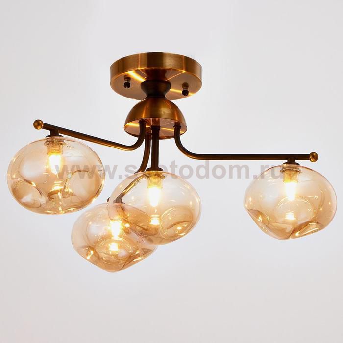 Люстра 670803/4 G9 40Вт черный-золото 50х50х30 см