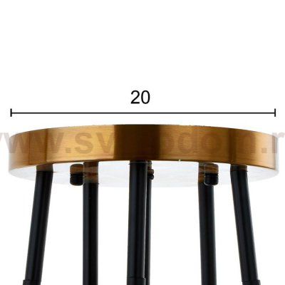 Люстра 670806/5+1 E27 40Вт+ G9 40Вт черный-золото 73х73х27 см