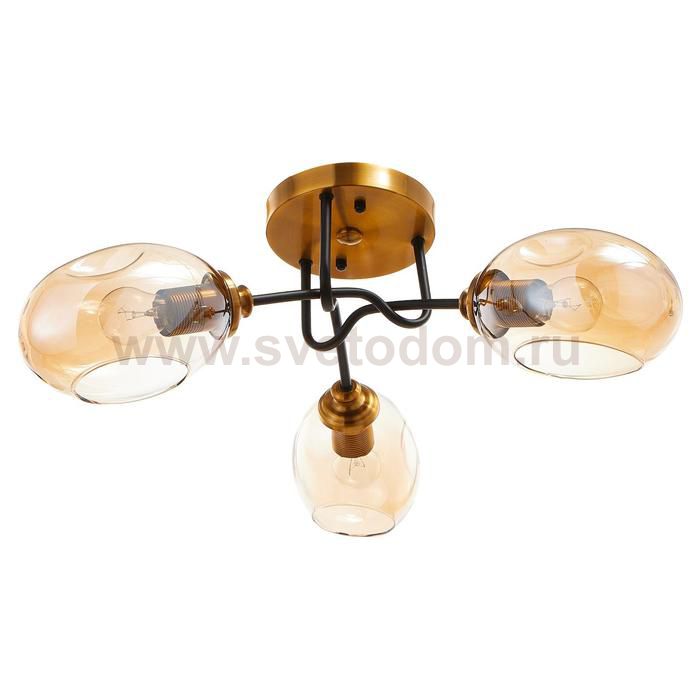 Люстра 670811/3 E27 40Вт черный-золото 73х73х24 см