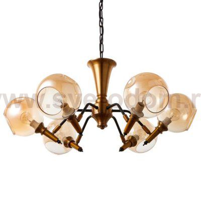 Люстра 670812/6 E14 40Вт черный-золото 77х77х84 см