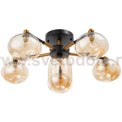 Люстра 670813/6 G9 40Вт черный-золото 61х61х25 см