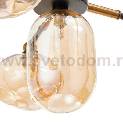 Люстра 670813/6 G9 40Вт черный-золото 61х61х25 см