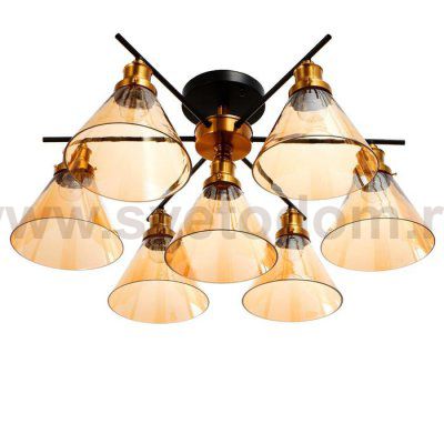 Люстра 670815/7 E27 40Вт черный-золото 72х72х27 см