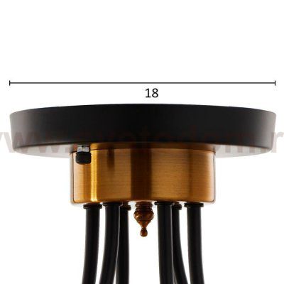 Люстра 670816/6 G9 40Вт черный-золото 50х50х47 см