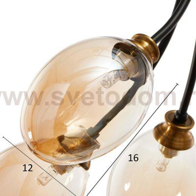 Люстра 670816/6 G9 40Вт черный-золото 50х50х47 см