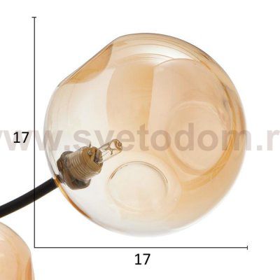 Люстра 670817/9 G9 40Вт черный-золото 100x100х28 см