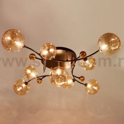 Люстра 670817/9 G9 40Вт черный-золото 100x100х28 см