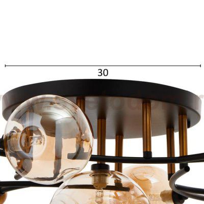 Люстра 670817/9 G9 40Вт черный-золото 100x100х28 см