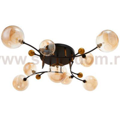 Люстра 670817/9 G9 40Вт черный-золото 100x100х28 см