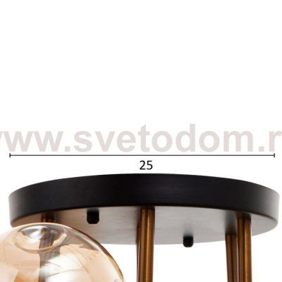 Люстра 670818/7 G9 40Вт черный-золото 85x85х28 см