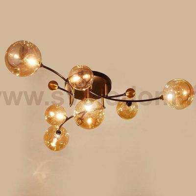 Люстра 670818/7 G9 40Вт черный-золото 85x85х28 см