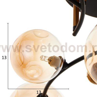 Люстра 670818/7 G9 40Вт черный-золото 85x85х28 см