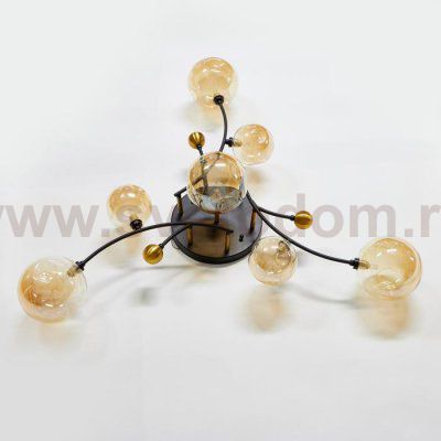 Люстра 670818/7 G9 40Вт черный-золото 85x85х28 см