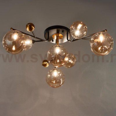 Люстра 670819/7 G9 40Вт черный-золото 70x70х28 см