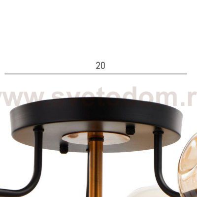 Люстра 670819/7 G9 40Вт черный-золото 70x70х28 см