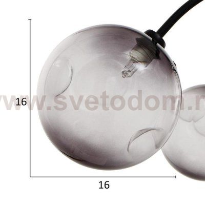 Люстра 670822/7 G9 40Вт черный-золото 55x55х28 см