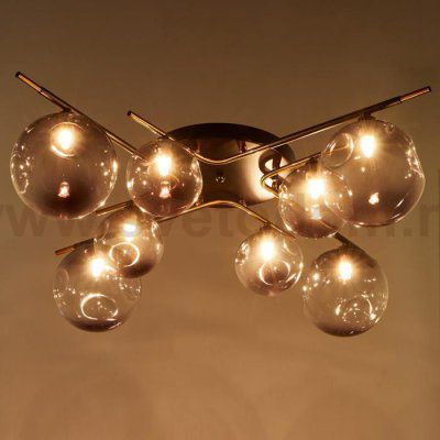 Люстра 670823/8 G9 40Вт черный-золото 90x90х25 см