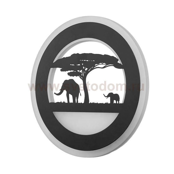 Бра 671205B/1 LED 24Вт 3000-4000К черный 22х3,5х22 см