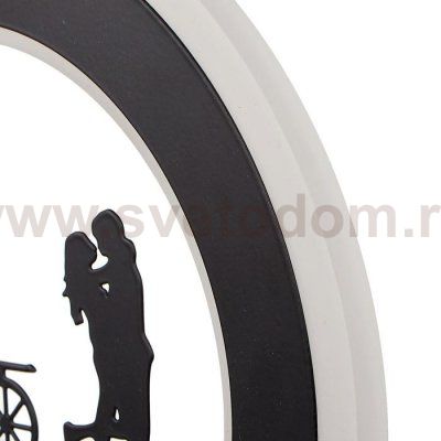 Бра 671210B/1 LED 24Вт 3000-4000К черный 22х3,5х22 см