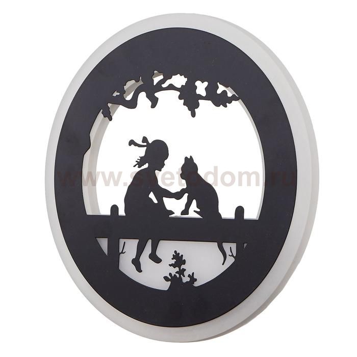 Бра 671214B/1 LED 24Вт 3000-4000К черный 22х3,5х22 см