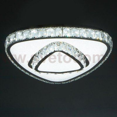 Люстра c ПДУ 9908672 LED 100Вт 3 режима диммер 3000-6000К хром 45х45х13 см