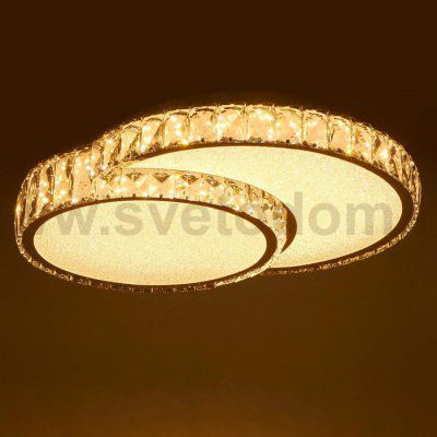 Люстра c ПДУ 9906672/2 LED 100Вт 3 режима диммер 3000-6000К хром 53х43х13 см