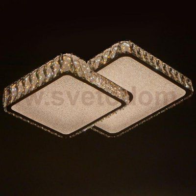 Люстра c ПДУ 9907672/2 LED 100Вт 3 режима диммер 3000-6000К хром 50х50х11 см