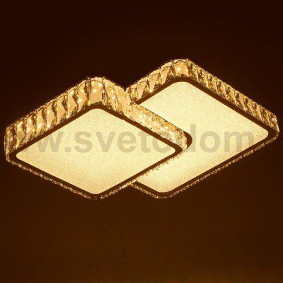 Люстра c ПДУ 9907672/2 LED 100Вт 3 режима диммер 3000-6000К хром 50х50х11 см