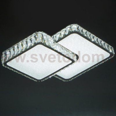 Люстра c ПДУ 9907672/2 LED 100Вт 3 режима диммер 3000-6000К хром 50х50х11 см