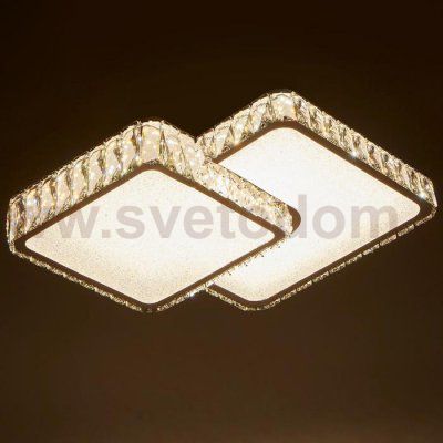 Люстра c ПДУ 9907672/2 LED 100Вт 3 режима диммер 3000-6000К хром 50х50х11 см